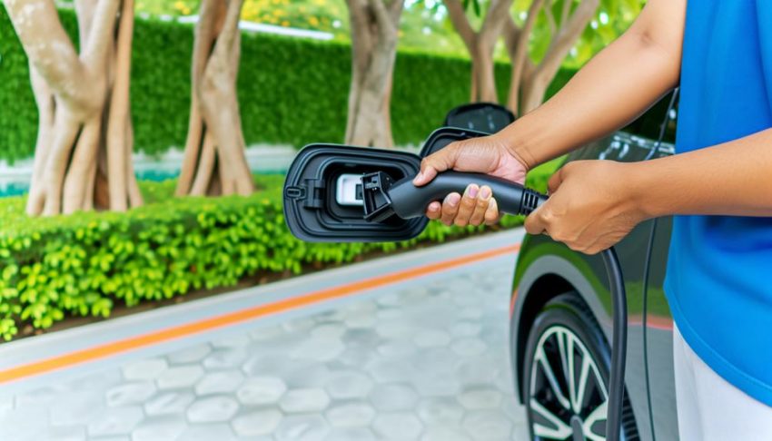 unplugging electric car charger